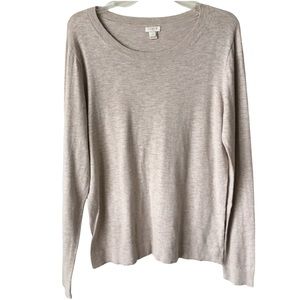 J. Crew Beige Taupe Long Sleeve Shirt Sweater